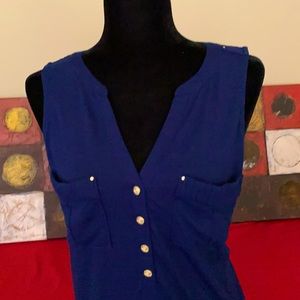 WHBM Royal Blue Sleeveless Top
